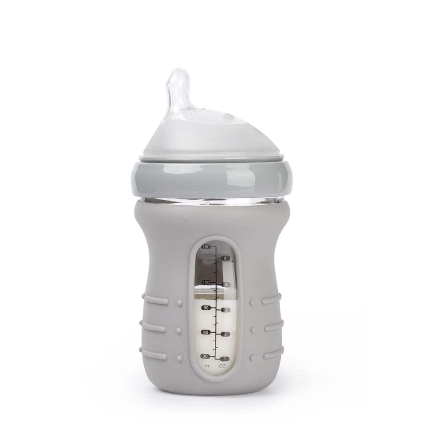 Haakaa Glass Baby Bottle Sleeve - Non Slip Silicone Bottle Cover For Wide Neck Glass Baby Bottle 4.2Oz -1Pk