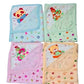 Bjird Baby Towel Sheet, Soft Cotton, Cartoon Animal Print, Multicolour, Pack of 4, Newborn