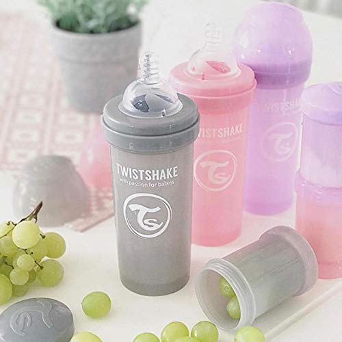 Twistshake Anti Colic Baby Bottles - Premium 260Ml/8Oz Bottles With 100Ml Milk Storage Container For A Comfortable Feeding Exper
