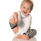 Judanzy 3 Pair Baby Boy And Girl Leg Warmers Black And White Stripes (One Size)