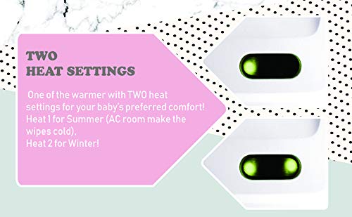 Gogo Pure Baby Wipe Warmer And Dispenser, Advanced Features With 4 Bright Auto/On Off Led Ample Lights For Easy Nighttime Change