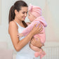 Rising Star Pink Bathrobe Spa Set, Robe, Slippers & Cap - Newborn Baby Girls