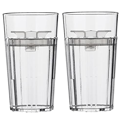 Reflo Smart Cup (Clear 2-Pack) Open Training Cup, Toddler Cup, No Suction 6Oz, 360 Control-Flow, Usa Made Premium High-Impact Pl