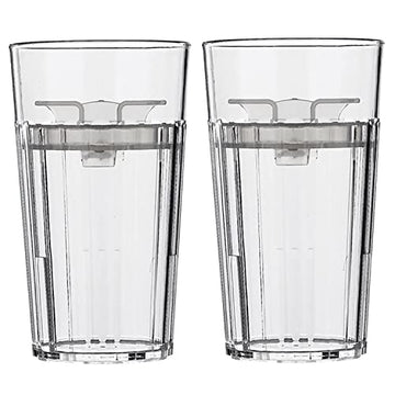 Reflo Smart Cup (Clear 2-Pack) Open Training Cup, Toddler Cup, No Suction 6Oz, 360 Control-Flow, Usa Made Premium High-Impact Pl
