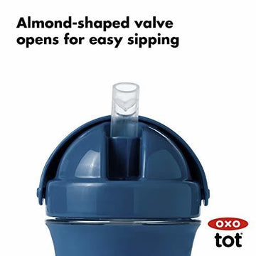 Oxo Tot Transitions Straw Cup, 9 Oz, Navy, Pack Of 1