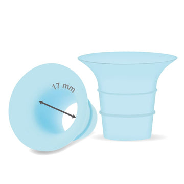 Maymom 17Mm Flange Insert Blue Compatible With Elvie Single/Double Electric, Elvie Stride Cup (24Mm), Compatible With Medela Per
