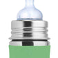 Pura Kiki 5oz/150ml Stainless Steel Anti-Colic Infant Bottle w/Silicone Natural Vent Nipple & Sleeve, 100% Plastic-Free, MadeSaf