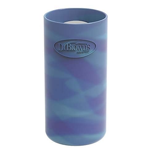 Dr. Brown'S Natural Flow Options+ Glass Baby Bottle Sleeves,100% Silicone,8 Oz,Narrow,Glow In The Dark