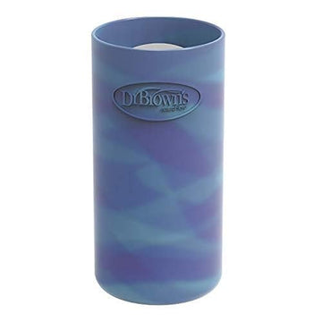 Dr. Brown'S Natural Flow Options+ Glass Baby Bottle Sleeves,100% Silicone,8 Oz,Narrow,Glow In The Dark