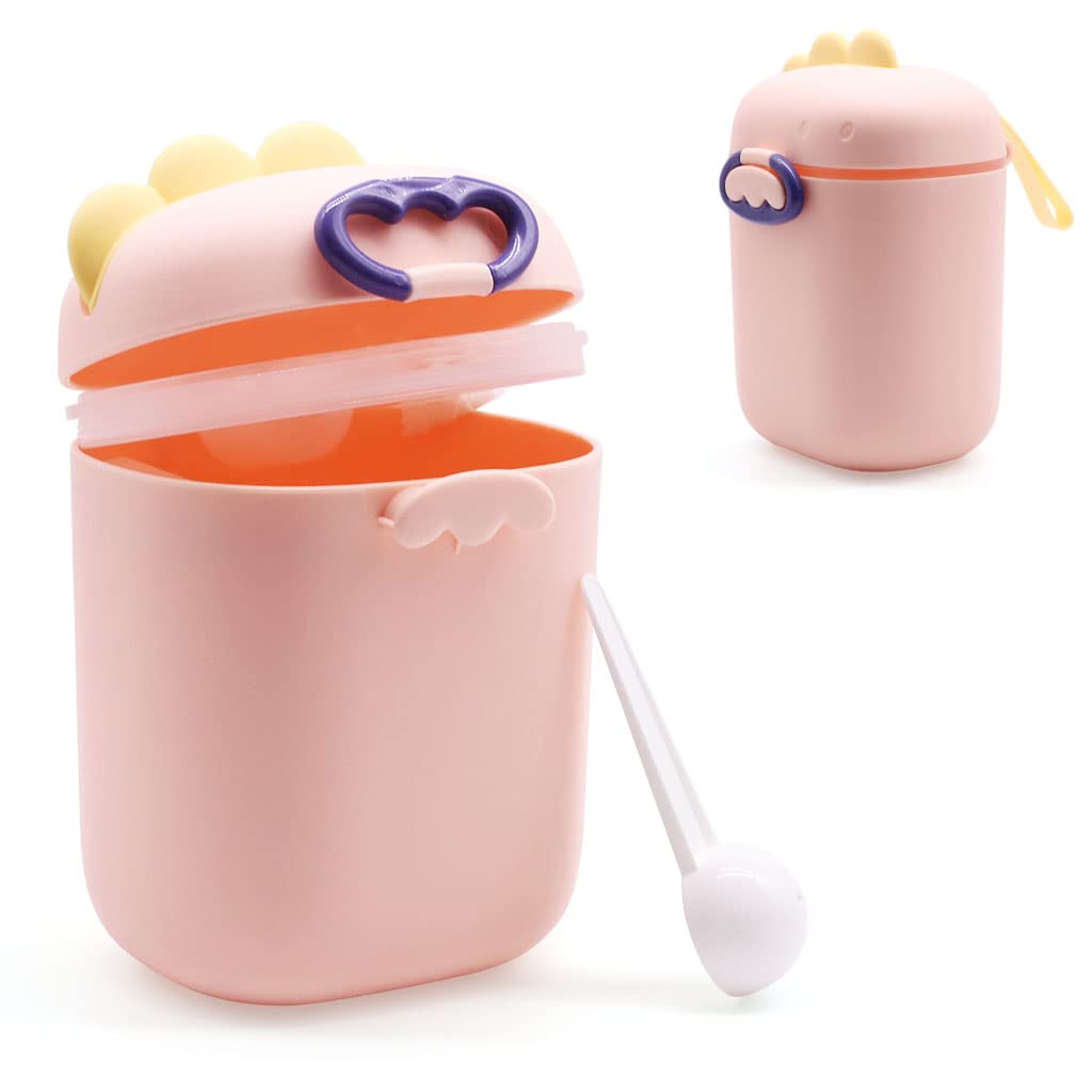 Snowie Soft 300 Grams Baby Formula Dispenser, Portable Milk Powder Dispenser Container With Carrying Handle And Scoop, Foodgrade