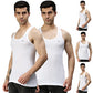 Lux Cozi MenS Pack Of 5 Solid White2 Vest(Size : Large)
