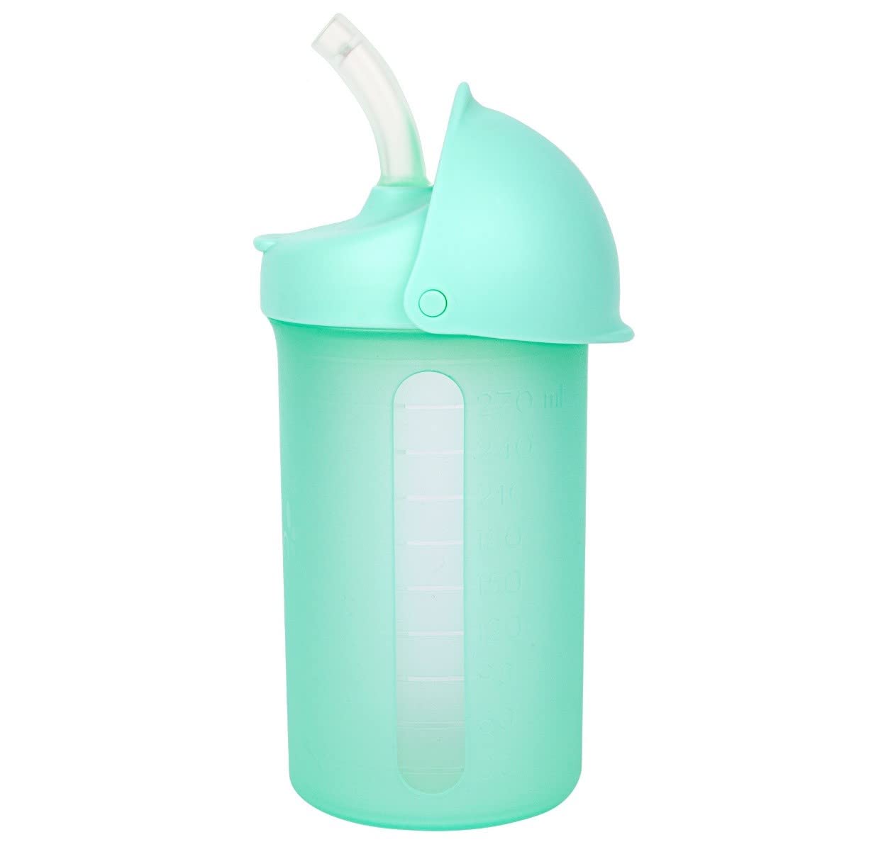 Boon Swig Insulated Silicone Straw Sippy Cup - Flip Top Spill Proof Toddler Straw Cups - Baby and Toddler Feeding Supplies - Bab