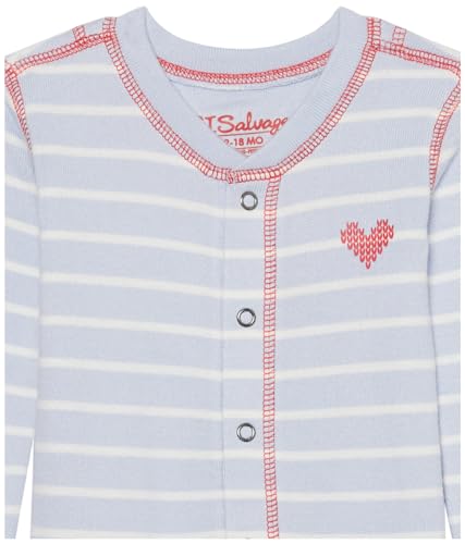 Pj Salvage Kids Infant Girl'S Moutain Mama Romper, Blue Mist, 12-18M