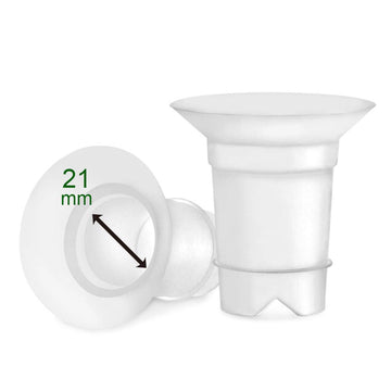 Maymom Flange Inserts 21Mm (Long) Compatible With Medela 24Mm Personalfit Shield, Spectra 24Mm, Freemie 25Mm Cup, Willow 24 Mm C