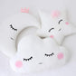 The Purple Tree Cute Cloud Moon Star Cot Cushion (Pack Of 3, 16X16 Inch, Velvet) Kids Cushion, Soft Toy, Soft Plush Pillow, Cot 