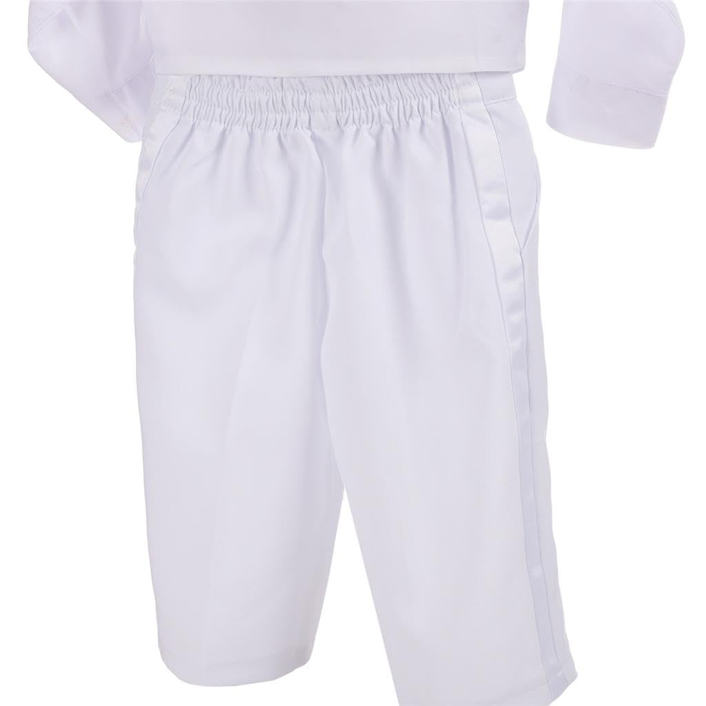 Lito Angels Baby Boys' Classic Tuxedo With Tail Wedding Outfits Suit Christening Outfit 5 Piece Set Size 9 Months White