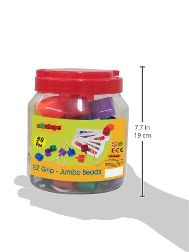 Edushape Ez-Grip Jumbo Beads, 58 Piece