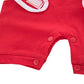 Stylesilove Baby Boy Short Sleeves Chic Car Racer Cotton Romper Halloween Baby Boy Clothes (Red, 90/12-18 Months)