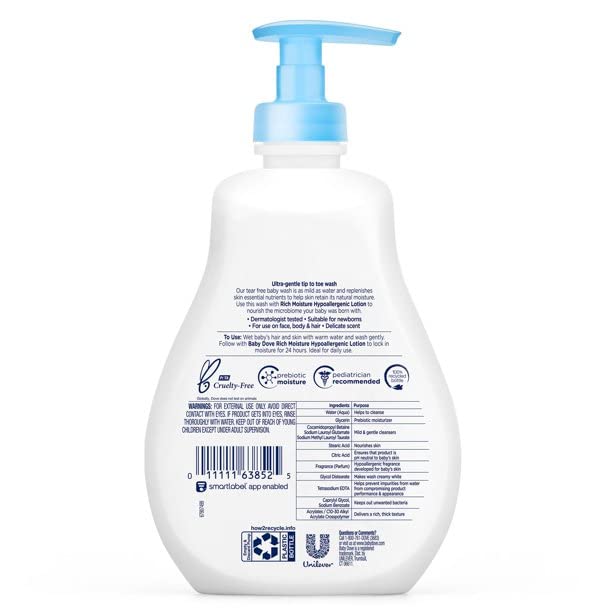 Dove, Baby Tear Free Shampoo, Rich Moisture - 13.5 Fl Oz / 400Ml