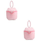 HEMOTON 2pcs Dispenser Milk Powder Box Portable Milk Powder Keeper Pp Material Sturdy Design Outdoor Food Case