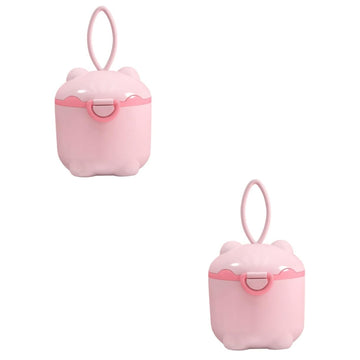 HEMOTON 2pcs Dispenser Milk Powder Box Portable Milk Powder Keeper Pp Material Sturdy Design Outdoor Food Case