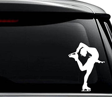 Ice Skater Skating Decal Sticker For Use On Laptop, Helmet, Car, Truck, Motorcycle, Windows, Bumper, Wall, And Decor Size- 6 Inc