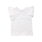 Infant Toddler Baby Girl Top Basic Plain Ruffle T-Shirt Blouse Casual Clothes (1-2 Years, White)