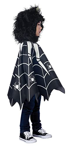 California Costumes Glow In The Dark Spider Poncho Toddler Halloween Costume, Black