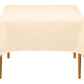 Pomp Beige 70 X 70 Premium Polyester Tablecloth  Wrinkle  Stain Resistant Easy Care Fabric  Fits 6Ft Rectangle Table