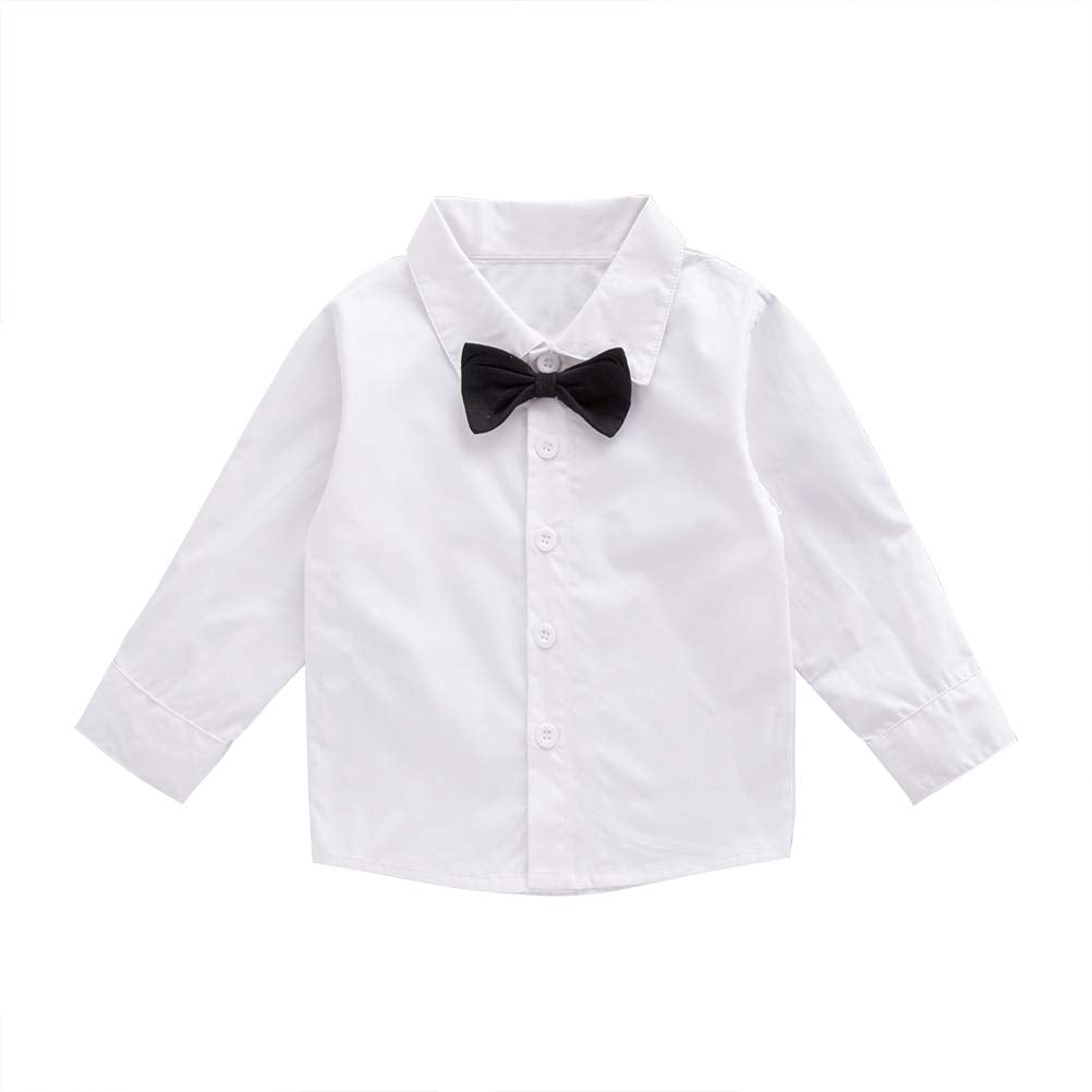 Baby Boys' Blazer Long Sleeves Shirts Pants Gentleman Suit 3 Pieces Sets Black 4-5 Years