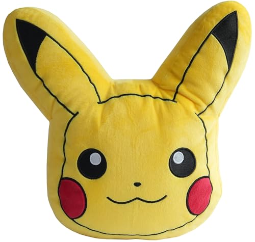 Mirada Yellow Pokemon Pika  Chu Face Soft Toy  Officially Licensed  Soft & Comfortable Plush Pillow  Great For Fans & Kids 