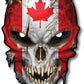 Decals By Haley Canada Skull Canadian Flag Maple Leaf Vinyl 3M Decal Sticker With Reflective Eyes Car Truck Windshield - Safe Fo
