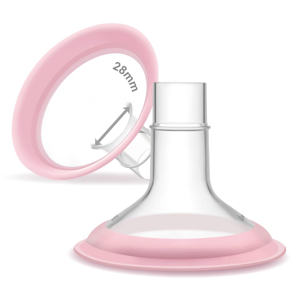 28mm Maymom MyFit Shields, Pano Series; Compatible with Medela Breast Pump- PersonalFit, Freestyle, Harmony, Maxi, Freestyle Fle