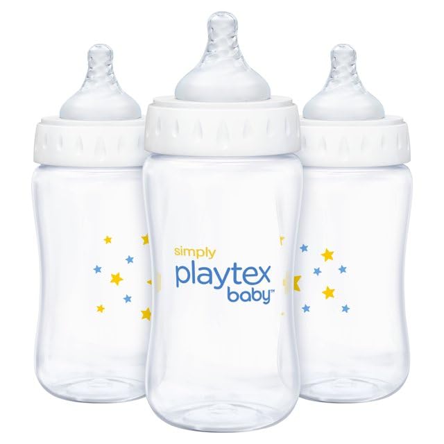 Playtex Baby Simply Playtex Complete Tummy Comfort Baby Bottles, Anti-Colic & Anti-Reflux, 9 Oz, 3 Count
