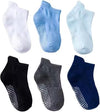 Closecret Non Slip Grip Ankle Baby Socks 6 Pack For Toddler Boys And Girls Kids,Infant Cute Cotton Baby Socks (45 Year Ankle Sk