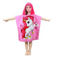 Kids Hooded Towel Poncho, Space Astronaut Design, 60x60 cm, Machine Washable, Ages 310, Blue