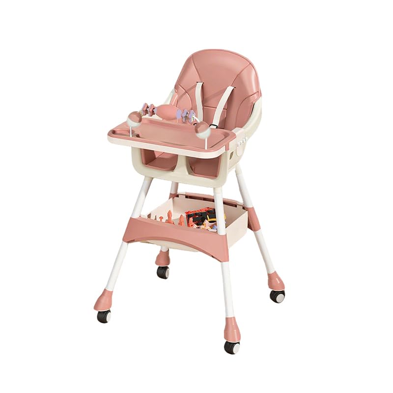 Baby High Chair,Adjustable Height & Recline,Chairs for Babies and Toddlers, Babies and Toddlers for 1+ Years Old/Detachable PU C