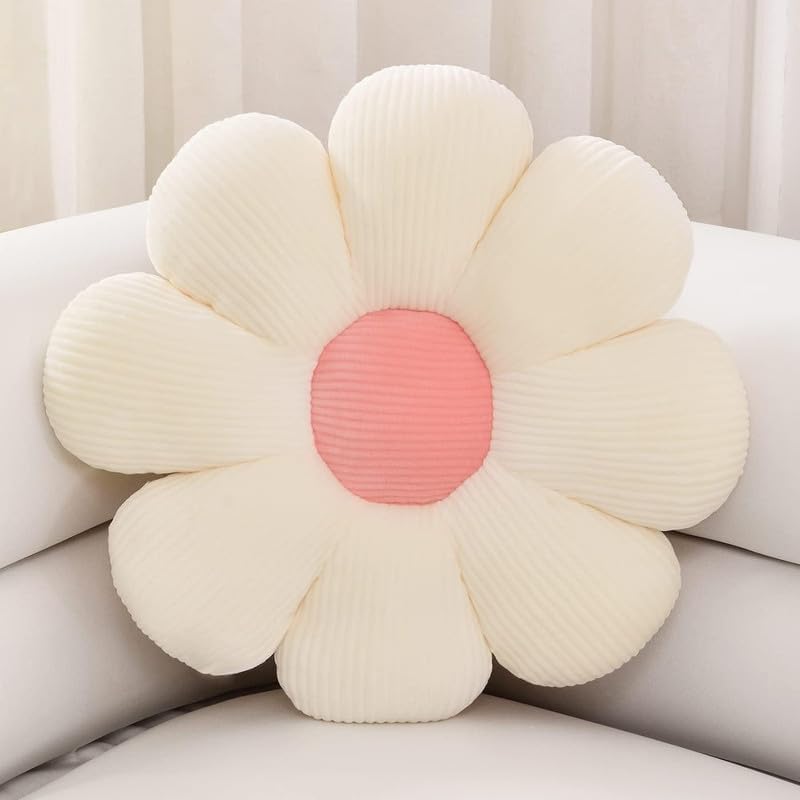 AVSHUB Plushy Sunflower Cushion|Throw Pillow|Fibre Filling Pillows for Head Rest for Home Office Sofa Decorative Cushions for Ki