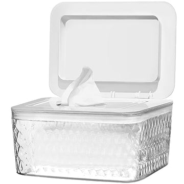 Hswt Wipes Dispenser Seal-Designed Wipe Dispenser Holder Wipes Case Box For Bathroom Keep Wipes Fresh, Dust-Proof & Non-Slip (6.