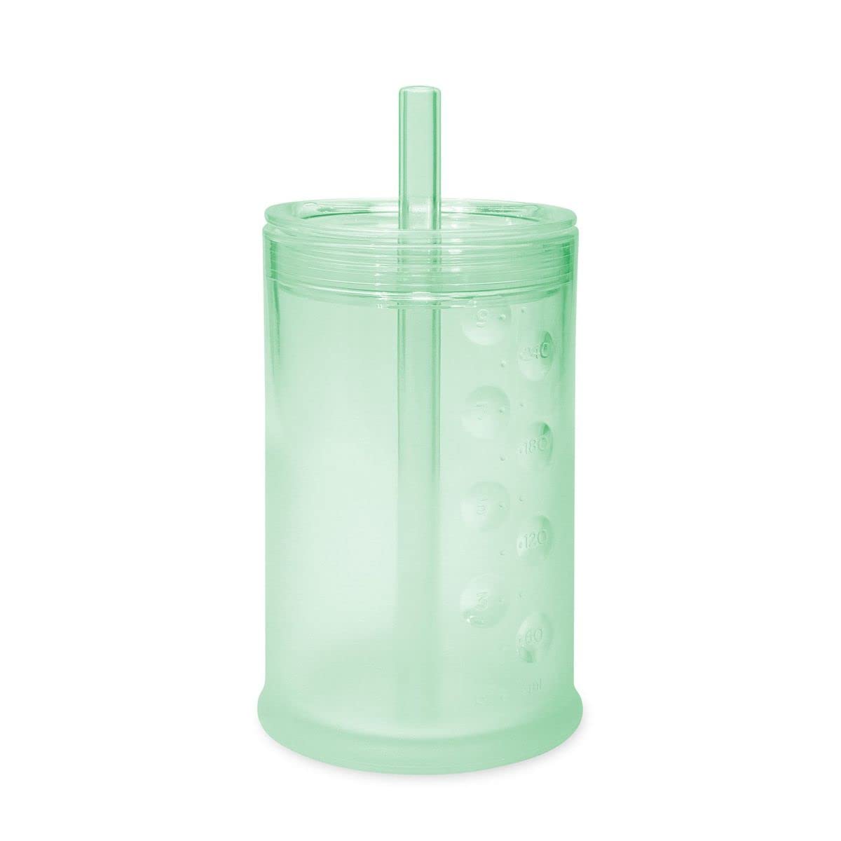 Olababy Clear View Silicone Training Cup With Straw Lid  Toddler Sippy Trainer 12Mo+  Unbreakable Water Drinking Cups For Kids 2