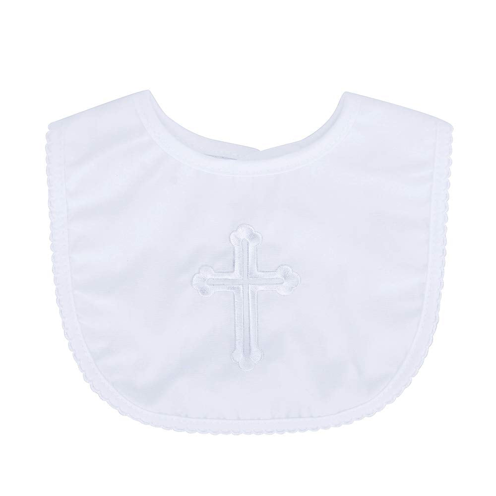 Estamico Infant Baby Boy 'S Girl 'S Christening Baptism Outfits Embroidered Cross Bib