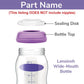 Maymom Bottle Top/Rewritable Sealing Disk Compatible with Lansinoh Momma Breastfeeding Bottles Not Original Lansino Bottles, Lan