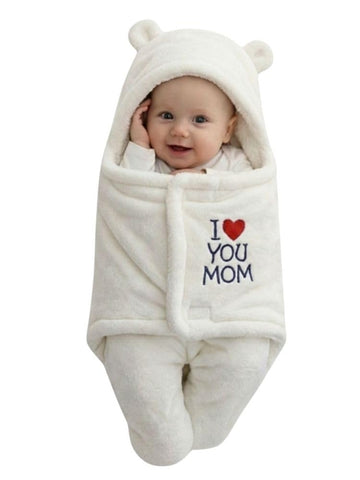 NAMAN Single Hooded Baby Blanket for Mild Winter Microfiber Baby || Age 06 Monts Babies Pack of 1