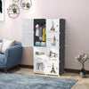 KEEKOS Kids Plastic Collapsible Wardrobe Organizer for Storage | Cute Cartoon Design | Heavy Duty Cloth Organizer for Storage | 