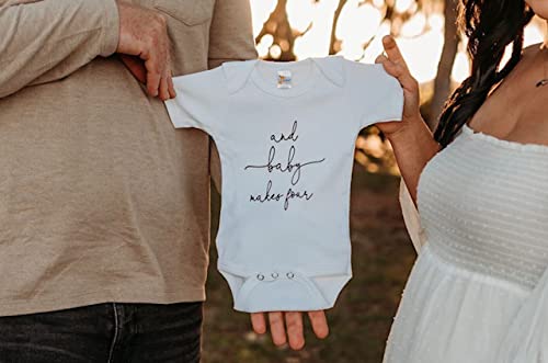Bump And Beyond Designs Baby-Boys Announcement Gift Leotard For Family Of Four White, 0-3 Months