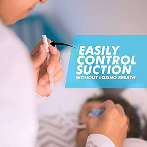 Bubzi Co Quick-Relief Baby Nasal Aspirator, Baby Nose Sucker For Sinus Congestion Relief, Reusable Snot Remover With Storage Cas