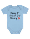 Tstars Happy 1St Mothers Day Mommy Baby Boy Girl Outfit Gift For New Mom First Mother'S Day Newborn Infant Bodysuit 12M Aqua