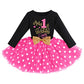 Winter Birthday Outfit Girl My First Birthday Mini Dress Cake Smash Outfit Baby Tutu Skirt Autumn Long Sleeve Mouse 1St Birthday