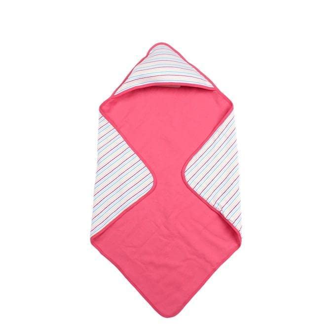Greendigo Organic Cotton Hooded Blanket | Lightweight | All Season Blanket | Newborn to 24 Months | 30 X 30 inches | Skin Friend