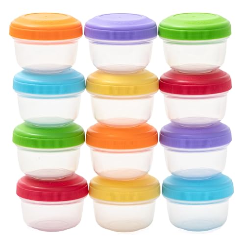 Weesprout Baby Food Containers - Small 4 Oz Containers With Lids, Leakproof & Airtight, Freezer Safe, Dishwasher Safe, Thick Foo